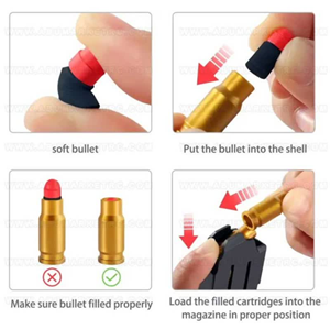 تفنگ اسباب بازی کلت تیر پرتابی پوکه پران Toy Gun مدل ‎XWUK-034_اسباب بازی